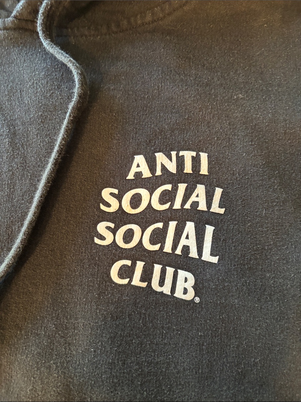 Anti Social Social Club Black Hoodie with White Logo - Picture 5 of 15